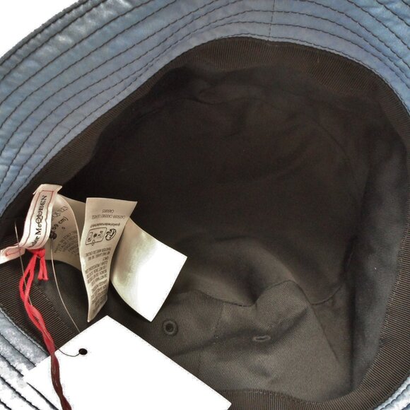 NWT$450 Alexander McQueen Embroidered Logo Abstract Luminous Flower Bucket Hat L - Picture 14 of 15
